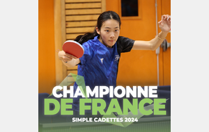 France cadettes 2024 : Nina rafle de nouveau la mise après son titre en juniors