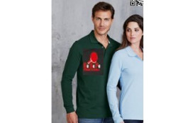 Polo coton manches longues broderie logo ESPTT