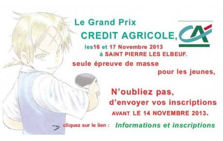 GRAND PRIX DU CREDIT AGRICOLE le 16 et 17 novembre 2013