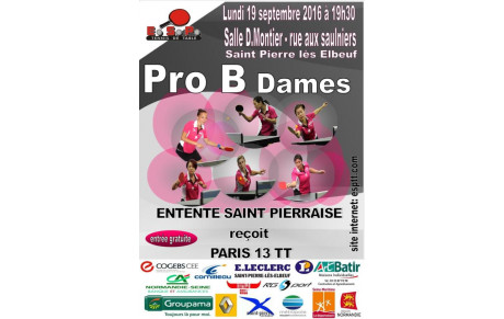 PRO B Dames 3eme journée 2016/2017 à domicile